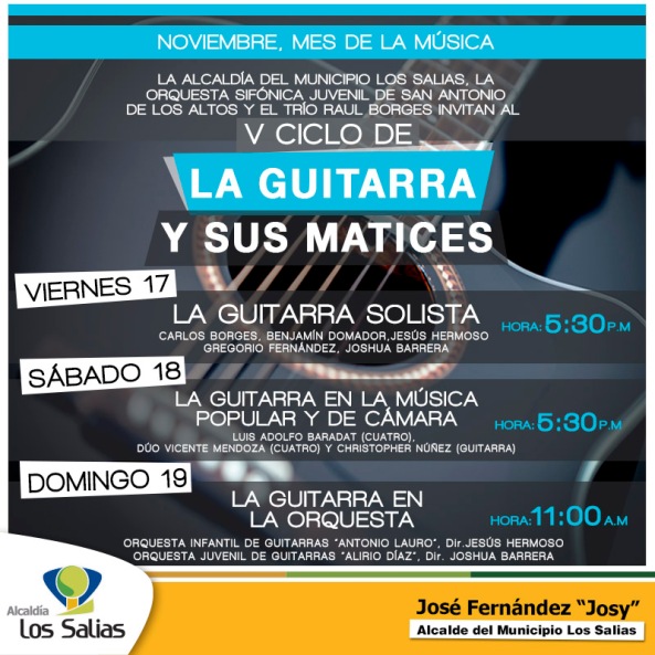 La guitarra y sus matices se presentará este fin de semana en el Teatro Municipal “Vidal Gonzalez”